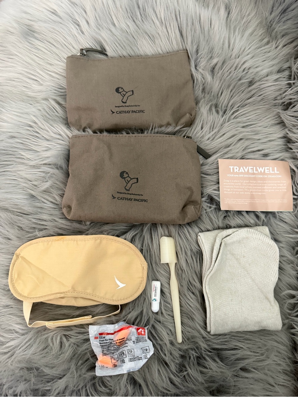 Cathay Pacific Travel Accessory Kits Bundle of 2 NEW